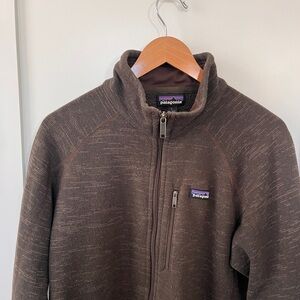 Patagonia Men's Full Zip Fleece Sweater Brown Size L